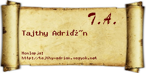 Tajthy Adrián névjegykártya