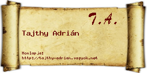 Tajthy Adrián névjegykártya